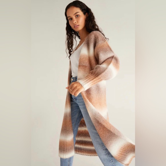 Z Supply Naya Marled Cardigan in Light Taupe - Picture 3 of 4